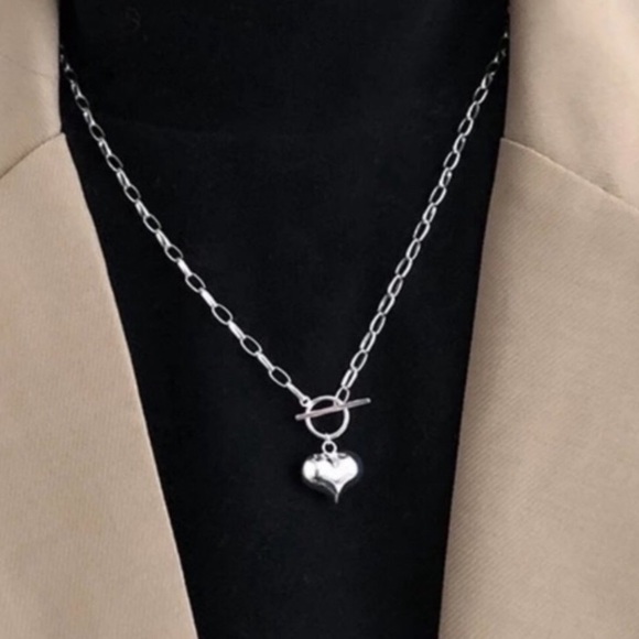 Sterling silver pendant heart ❤️ necklace - Picture 3 of 5